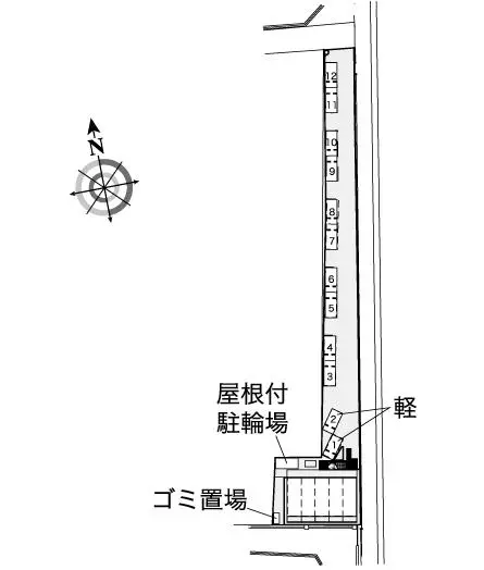 ★手数料０円★宇都宮市宮の内３丁目　月極駐車場（LP）